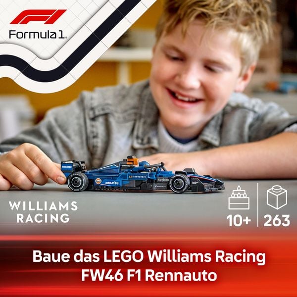 Produktbild: LEGO Speed Champions Williams Racing FW46 F1 Rennauto Spielzeug 77249