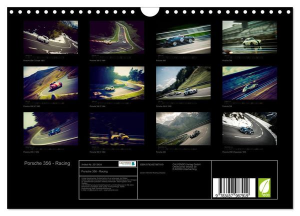 Produktbild: Porsche 356 - Racing (Wandkalender 2026 DIN A4 quer), CALVENDO Monatskalender