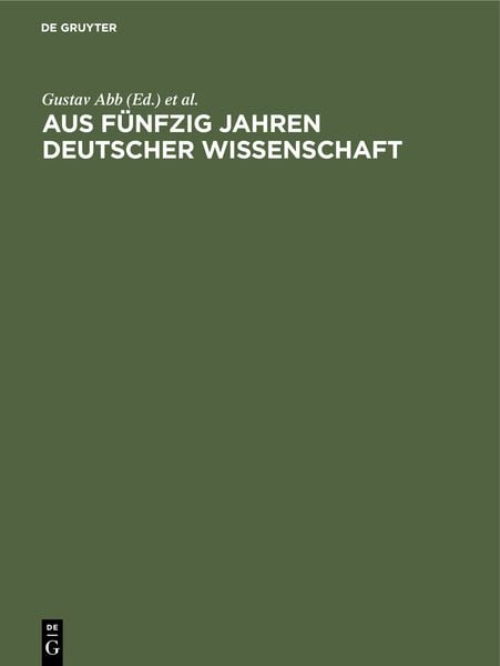 Produktbild: Aus f&uuml;nfzig Jahren deutscher Wissenschaft