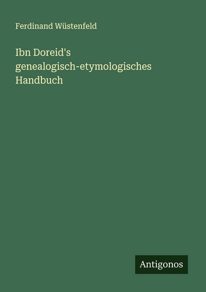 Produktbild: Ibn Doreid's genealogisch-etymologisches Handbuch