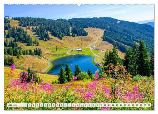 Produktbild: Gr&uuml;&szlig;e aus Saalbach (Wandkalender 2026 DIN A2 quer), CALVENDO Monatskalender