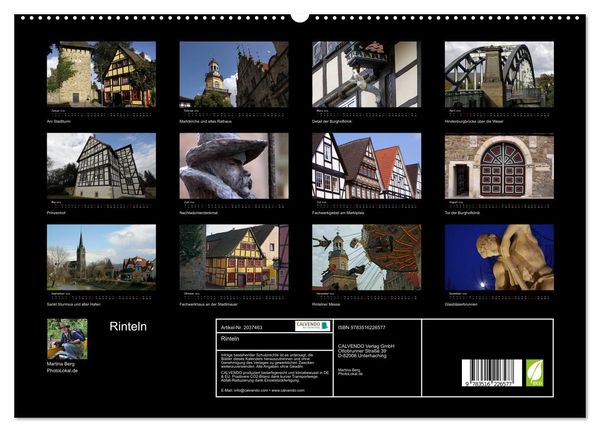 Produktbild: Rinteln (hochwertiger Premium Wandkalender 2026 DIN A2 quer), Kunstdruck in Hochglanz