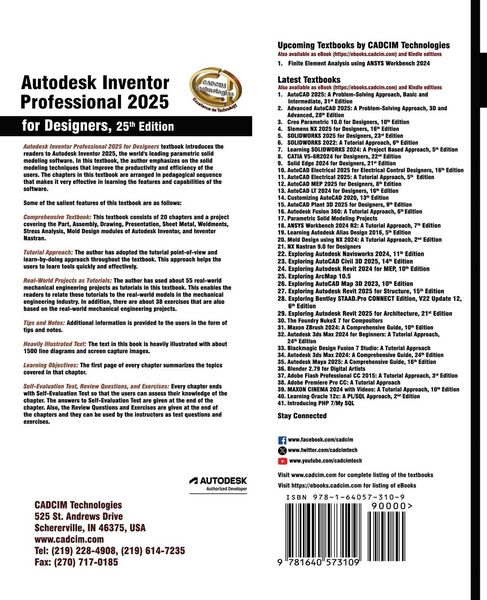 Produktbild: Autodesk Inventor Professional 2025 for Designers, 25th Edition