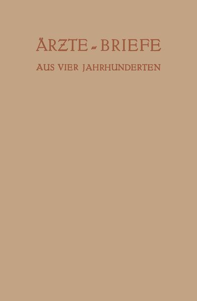 Produktbild: &Auml;rzte &mdash; Briefe aus Vier Jahrhunderten