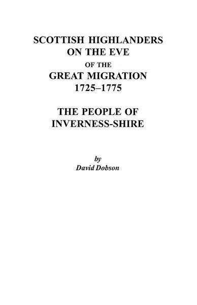 Produktbild: Scottish Highlanders on the Eve of the Great Migration, 1725-1775