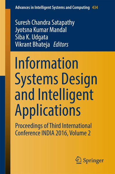 Produktbild: Information Systems Design and Intelligent Applications