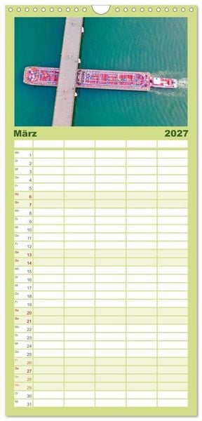 Produktbild: Familienplaner 2027 - Bonjour Paris mit 5 Spalten (Wandkalender, 21 x 45 cm) CALVENDO