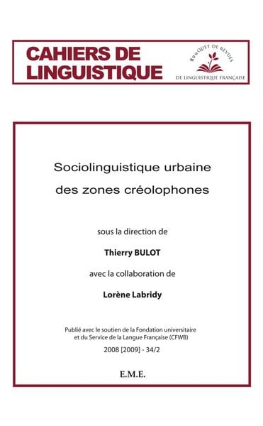 Produktbild: Sociolinguistique urbaine des zones cr&eacute;olophones