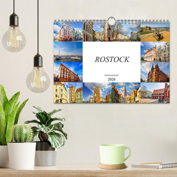 Produktbild: Rostock Impressionen (Wandkalender 2026 DIN A4 quer), CALVENDO Monatskalender