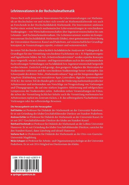 Produktbild: Lehrinnovationen in der Hochschulmathematik