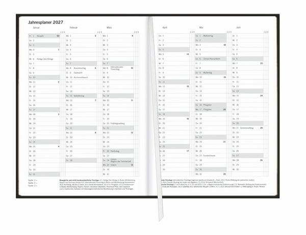 Produktbild: Terminer A5, Leder schwarz 2027