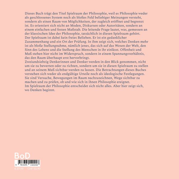 Produktbild: Spielraum der Philosophie