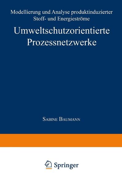 Produktbild: Umweltschutzorientierte Prozessnetzwerke