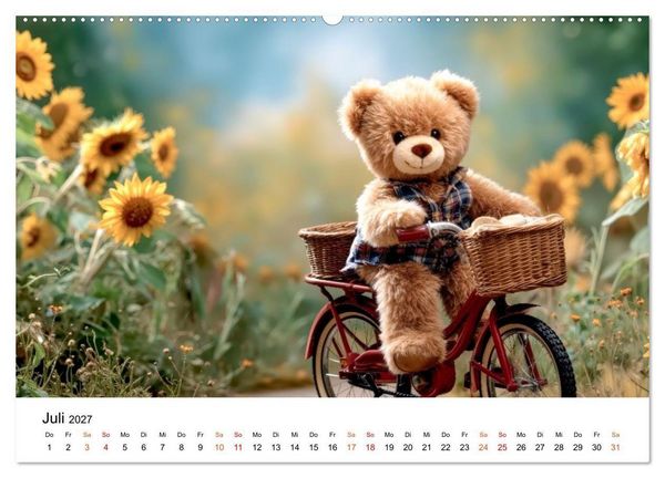 Produktbild: Teddyb&auml;r - klein aber oho (Wandkalender 2027 DIN A2 quer), CALVENDO Monatskalender