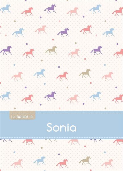 Produktbild: Cahier sonia blanc,96p,a5 chevaux