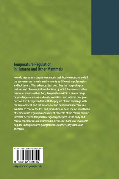 Produktbild: Temperature Regulation in Humans and Other Mammals