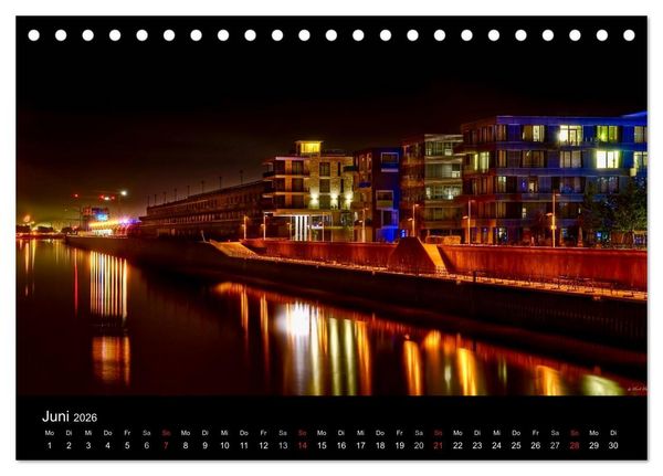 Produktbild: Bremen bei Nacht (Tischkalender 2026 DIN A5 quer), CALVENDO Monatskalender
