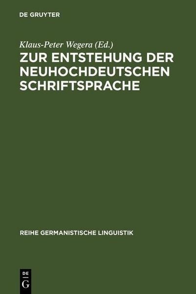 Produktbild: Zur Entstehung der neuhochdeutschen Schriftsprache