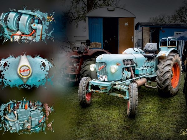 Produktbild: CALVENDO Puzzle Oldtimer Traktor Eicher | 1000 Teile Lege-Gr&ouml;&szlig;e 64x48cm Foto-Puzzle f&uuml;r gl&uuml;ckliche Stunden
