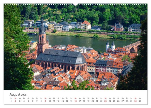 Produktbild: Heidelberg im Fokus (hochwertiger Premium Wandkalender 2026 DIN A2 quer), Kunstdruck in Hochglanz