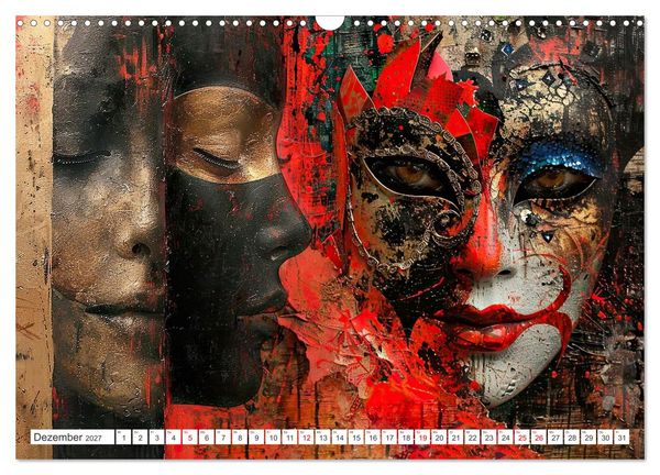 Produktbild: Geheimnis hinter der Maske (Wandkalender 2027 DIN A3 quer), CALVENDO Monatskalender