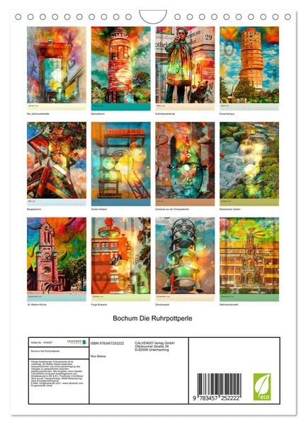 Produktbild: Bochum Die Ruhrpottperle (Wandkalender 2026 DIN A4 hoch), CALVENDO Monatskalender