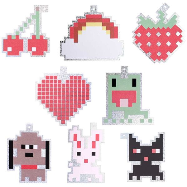 Produktbild: Geschenkanh&auml;nger Futschikato, Pixel, , 8 Stk, 11 x 11,5 cm