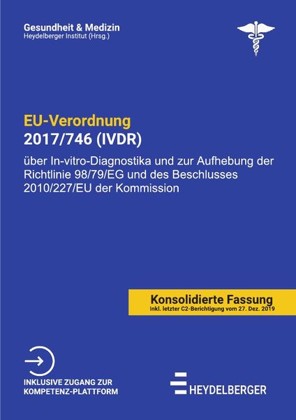 Produktbild: Gesundheit und Medizin / EU-VERORDNUNG 2017/746 (IVDR)