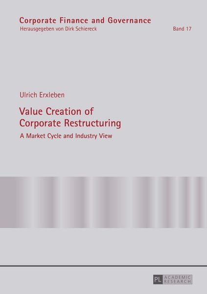 Produktbild: Value Creation of Corporate Restructuring