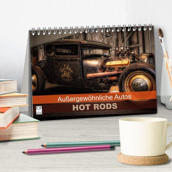 Produktbild: Au&szlig;ergew&ouml;hnliche Autos - Hot Rods (Tischkalender 2026 DIN A5 quer), CALVENDO Monatskalender
