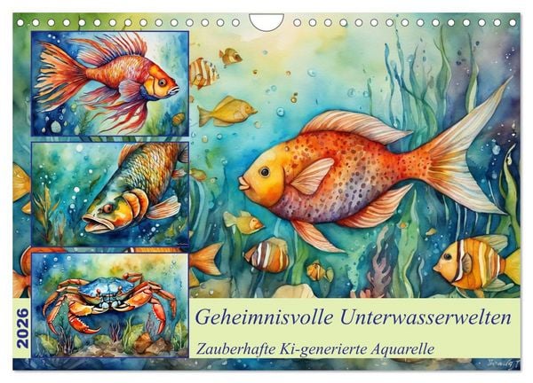 Produktbild: Geheimnisvolle Unterwasserwelten (Wandkalender 2026 DIN A4 quer), CALVENDO Monatskalender