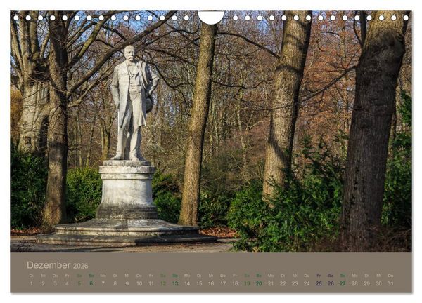 Produktbild: Gro&szlig;er Tiergarten Berlin - Von Dichtern und Komponisten (Wandkalender 2026 DIN A4 quer), CALVENDO Monatskalender