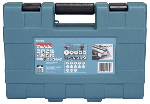 Produktbild: Makita D-63993 Lochs&auml;gen-Set 16 mm, 19 mm, 22 mm, 25 mm, 32 mm, 35 mm, 37 mm, 44 mm, 51 mm, 57 mm, 64 mm, 68 mm, 76 mm 1 St.