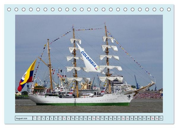 Produktbild: Segelschulschiffe aus aller Welt (Tischkalender 2026 DIN A5 quer), CALVENDO Monatskalender