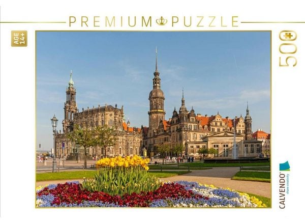 CALVENDO Puzzle Hofkirche und Residenzschloss Dresden | 500 Teile Lege-Größe 48 × 36 cm Foto-Puzzle für Erwachsene