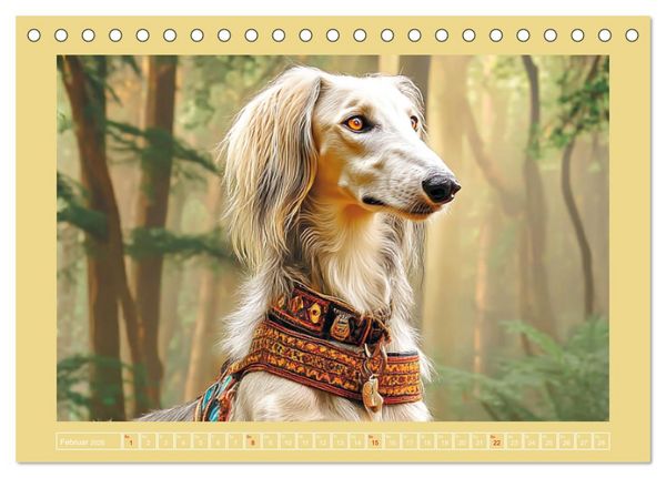 Produktbild: Windhunde. Seelenfl&uuml;sterer zwischen Anmut, Tempo und Stille (Tischkalender 2026 DIN A5 quer), CALVENDO Monatskalender
