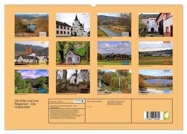 Produktbild: Die Eifel und ihre Regionen - Die Vulkaneifel (hochwertiger Premium Wandkalender 2026 DIN A2 quer), Kunstdruck in Hochglanz