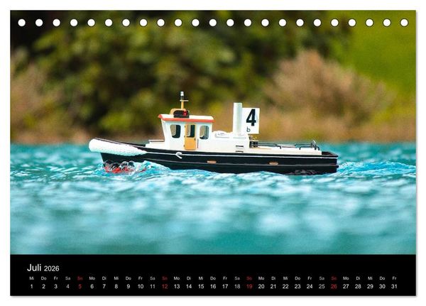 Produktbild: Modellboote in ihrem Element (Tischkalender 2026 DIN A5 quer), CALVENDO Monatskalender