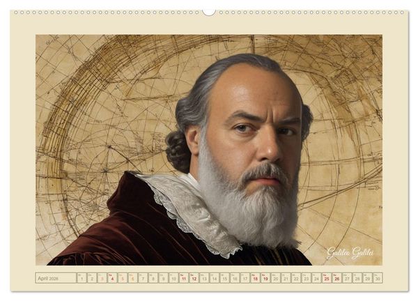 Produktbild: Portraits mit den Augen einer KI (Wandkalender 2026 DIN A2 quer), CALVENDO Monatskalender