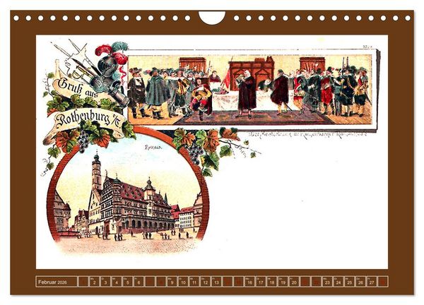 Produktbild: Gru&szlig; aus Rothenburg ob der Tauber (Wandkalender 2026 DIN A4 quer), CALVENDO Monatskalender