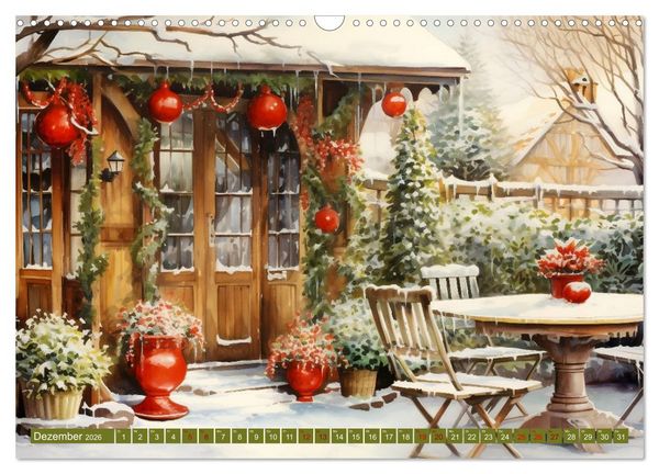 Produktbild: Lauschige Gartenecken (Wandkalender 2026 DIN A3 quer), CALVENDO Monatskalender