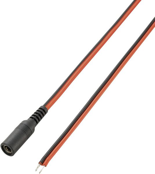 VOLTCRAFT 93025c181 Niedervolt-Anschlusskabel Niedervolt-Buchse - offene Kabelenden 5.5 mm 2.5 mm 5.5 mm 2.5 mm 2.00 m 1 St.