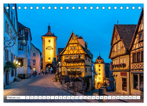 Produktbild: Deutschlands sch&ouml;nste Altst&auml;dte - Bayern (Tischkalender 2026 DIN A5 quer), CALVENDO Monatskalender