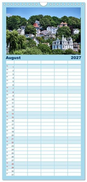 Produktbild: Familienplaner 2027 - Freie Hansestadt Hamburg mit 5 Spalten (Wandkalender, 21 x 45 cm) CALVENDO