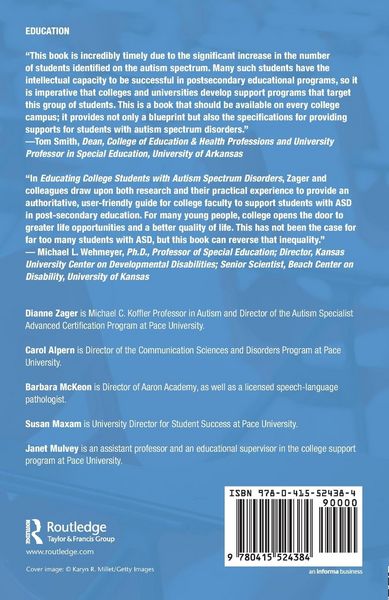 Produktbild: Educating College Students with Autism Spectrum Disorders