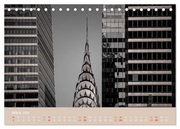 Produktbild: City Lights &ndash; New York im Fokus (Tischkalender 2026 DIN A5 quer), CALVENDO Monatskalender