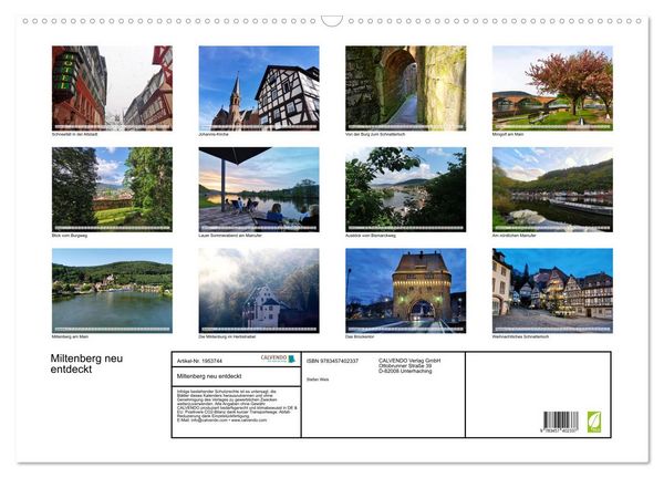 Produktbild: Miltenberg neu entdeckt (Wandkalender 2026 DIN A2 quer), CALVENDO Monatskalender