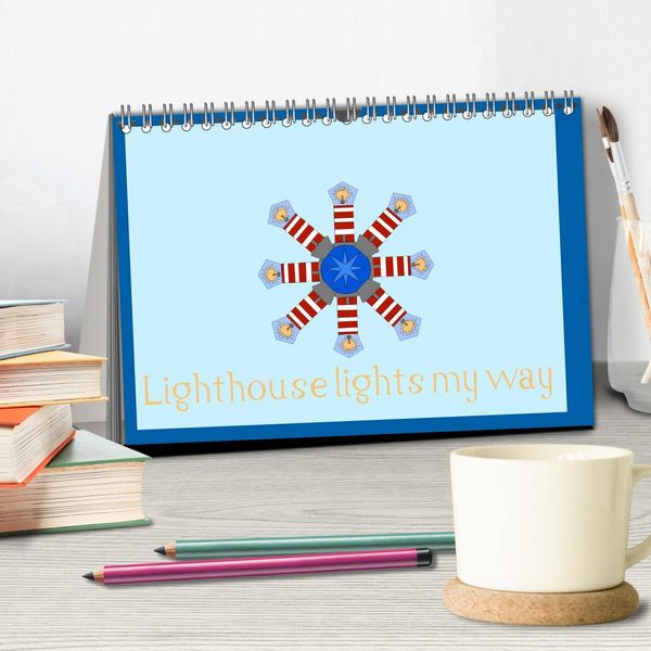 Produktbild: Lighthouse lights my way (Desk Calendar 2026 DIN A5 landscape), CALVENDO 12 Month DeskCalendar