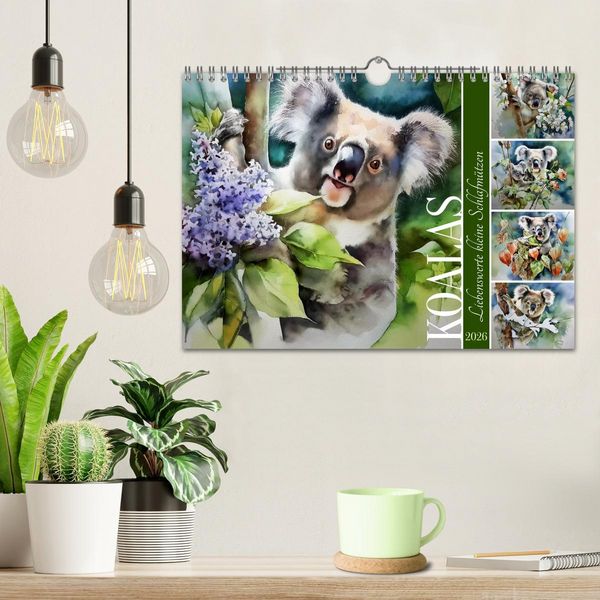 Produktbild: Koalas, liebenswerte kleine Schlafm&uuml;tzen (Wandkalender 2026 DIN A4 quer), CALVENDO Monatskalender