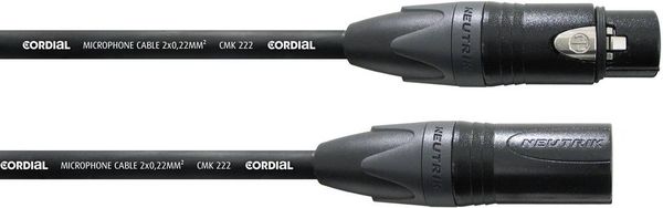 Cordial CPM 15 FM XLR Verbindungskabel [1x XLR-Buchse - 1x XLR-Stecker] 15.00m Schwarz